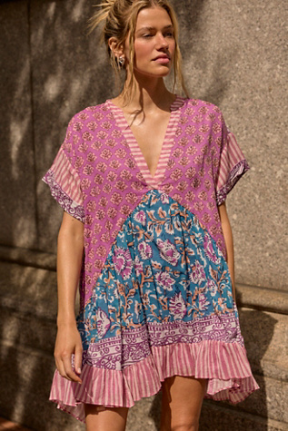 Printed Agnes Dress at Free People in Azalea Combo, Size: XS
