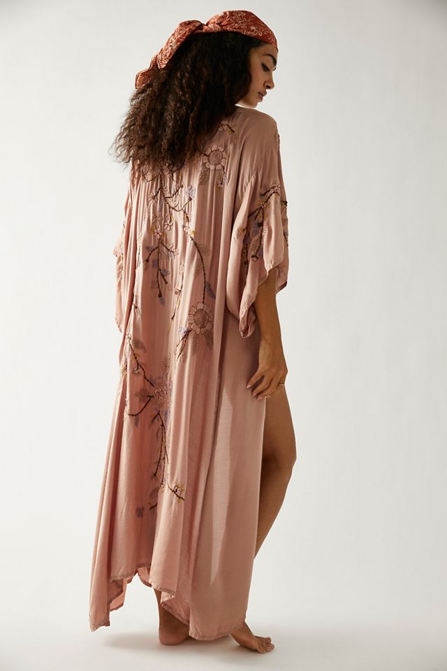 Magnolia Pearl Embroidered Sinchu Kimono | Free People