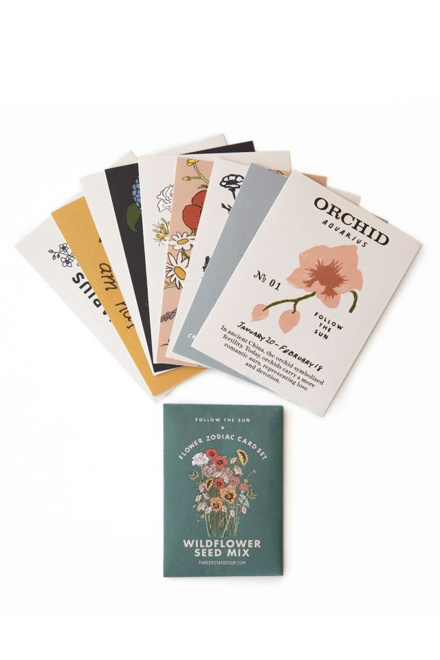 Three Potato Four Flower Sticker Card Set #1