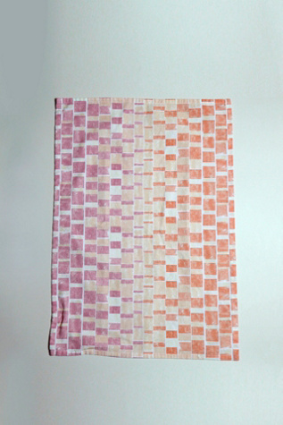 Supra Endura Block Print Organic Fair Trade Tea towel at Free People in Pink