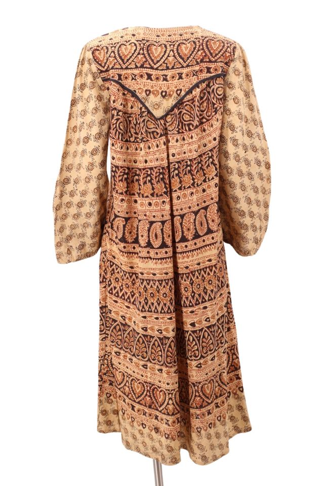 1970s Block Print Peasant Dress Selected By Ritual Vintage #2