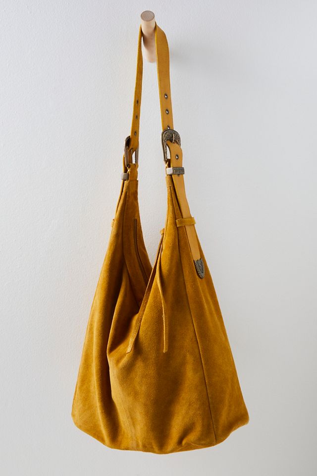 Free People Westbound Suede Tote Bag in Brown