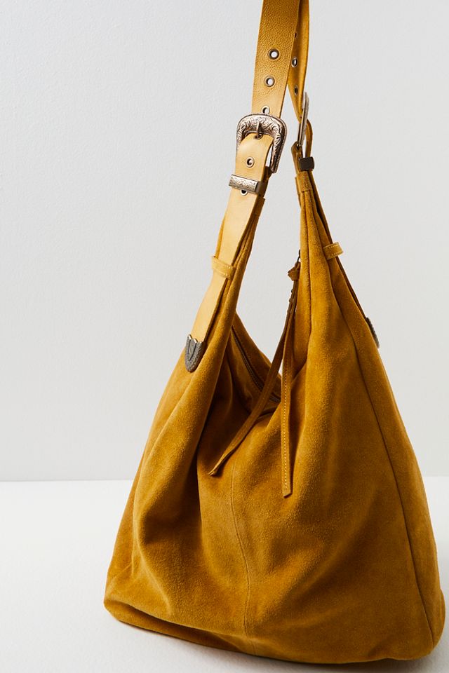 Free People Westbound Suede Tote Bag in Brown