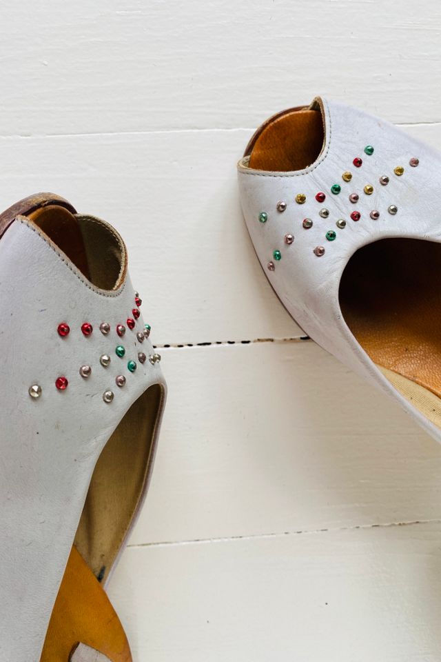 Leather Mule with Metal Studs Selected by Atlantic Vintage #2