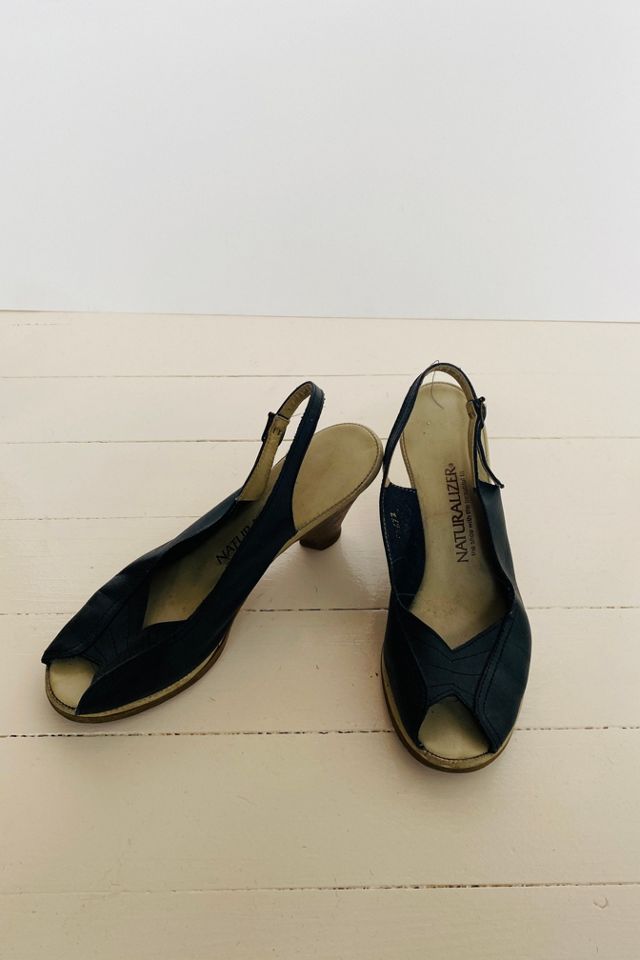 Navy Slingback Wedge Selected by Atlantic Vintage #1