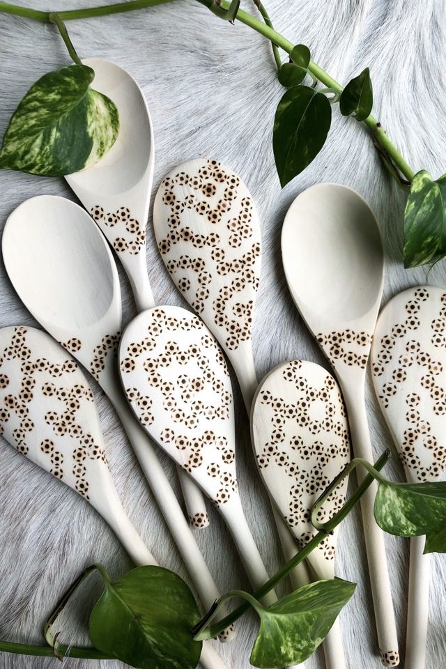 wood burning on spoons