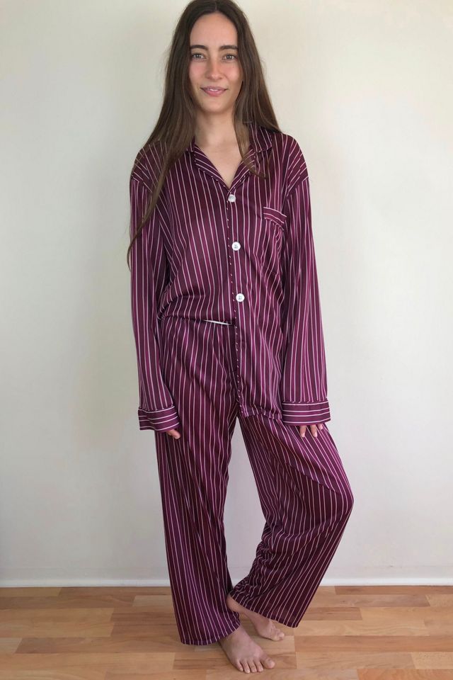 1950s Lounge Set Silk Pajamas Pants Set M -  Canada