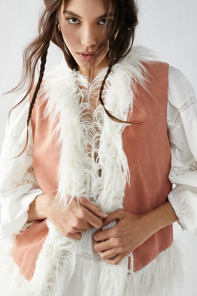 Free people fur vest sale