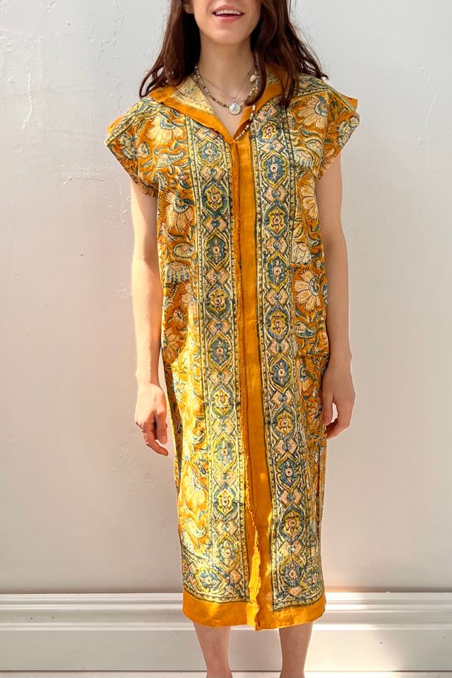 Anna Corinna Block Printed Saffron Smock Dress | Free People
