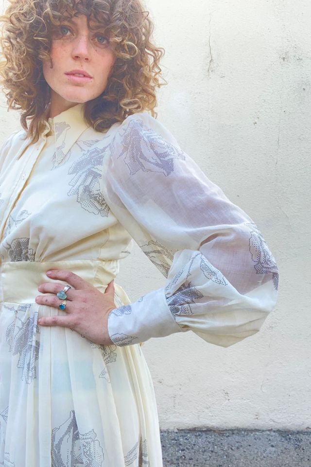 Vintage Gunne Sax Dotted Floral Pattern Dress Selected by The Curatorial Dept. #3