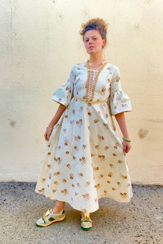 Vintage Gunne Sax Black Label Floral Dress Selected by The Curatorial Dept.
