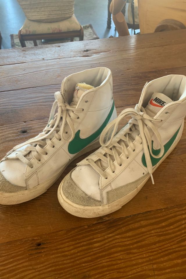 Vintage Nike Blazer Sneakers with Green Swoosh by The Curatorial Dept. | Free People