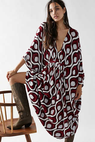 Groovy Baby Maxi Kaftan at Free People in Pinot Noir