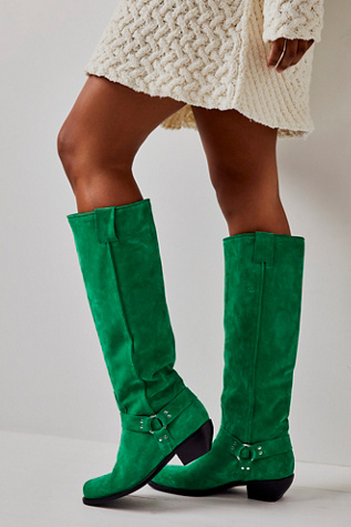 Free People Lockhart Harness Boots In Kelly Green