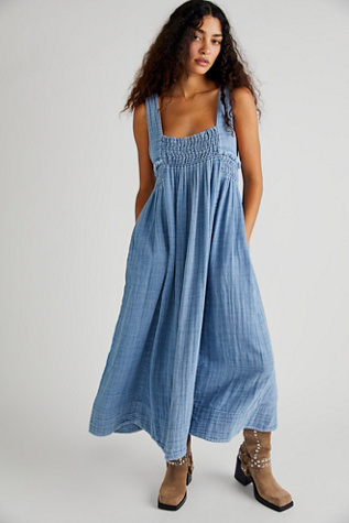 Free people hotsell chambray midi dress