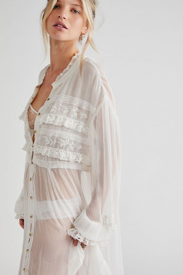 Robe longue en dentelle Amelia #1