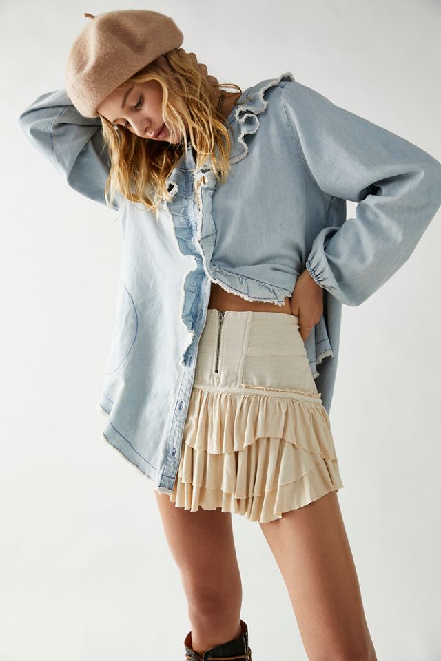 Free people hot sale denim tunic