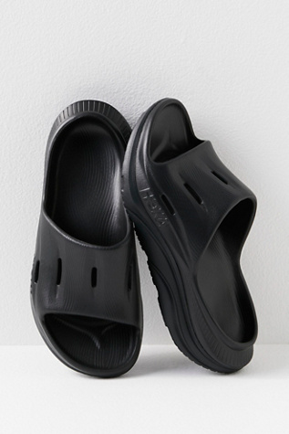 Hoka Ora Recovery Slide 3 In Black / Black