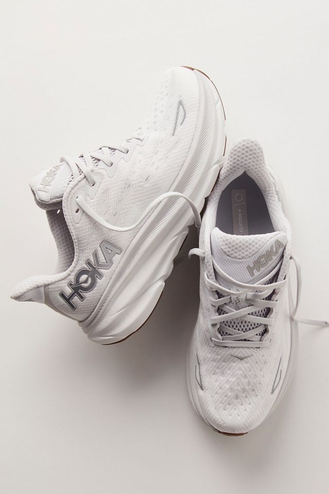 HOKA Women's Clifton 9 Shoes in Nimbus Cloud/White, Size 7