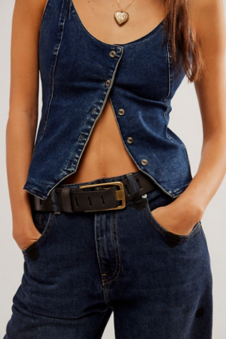 We The Free Jona Belt at Free People in Black, Size: M/L