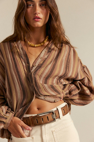 We The Free Jona Belt at Free People in Saddle, Size: S-M/P-M