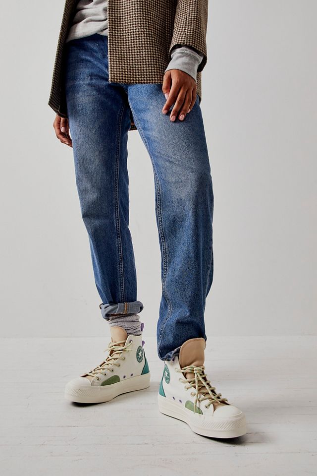 Baskets montantes à plateforme Chuck Taylor All Star colorblock #1