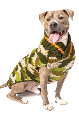 Chilly Dog Camo Dog Sweater at Free People in Green, Size: XS