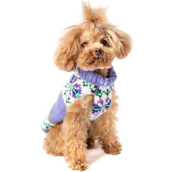 XXXL Chilly Dog Lavender Flowers Dog Sweater at Free People in Purple, Size: Twin xl