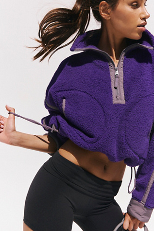 Mountain High 1/2 Zip Fleece Jacket by FP Movement at Free People, Dark Amethyst, XL