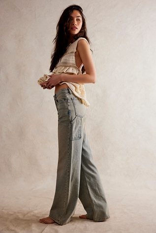 We The Free Tinsley Baggy High-Rise Jeans at Free People in Candy Pop, Size: 29