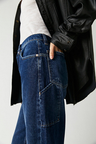 We The Free Tinsley Baggy High-Rise Jeans at Free People in Dark Wash, Size: 31