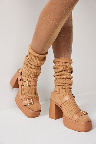 Pamela Double Stack Platform Heels by FP Collection at Free People in Vachetta, Size: EU 38