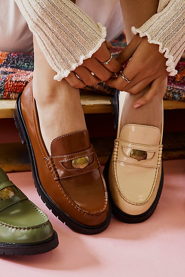Free People Liv Loafers In Bronzer