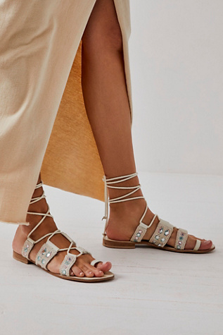 Free People Mantra Mirror Sandals In Natural
