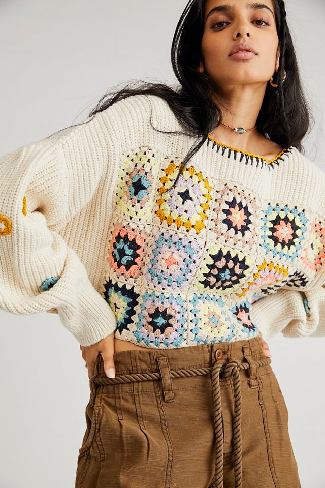 Dahlia Crochet Pullover Free People UK