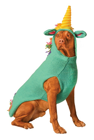 XXL Chilly Dog Unicorn Dog Sweater at Free People in Blue, Size: 2XS