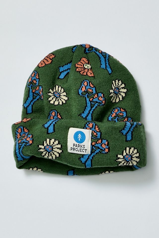 Power To The Parks Shrooms Intarsia Knit Beanie