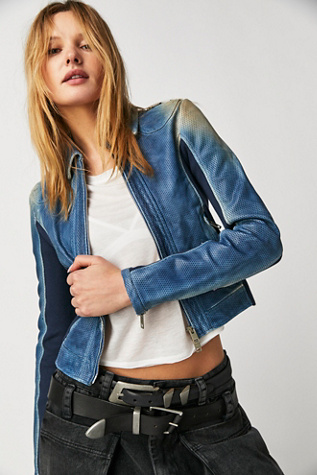 Diesel perforated sale leather jacket