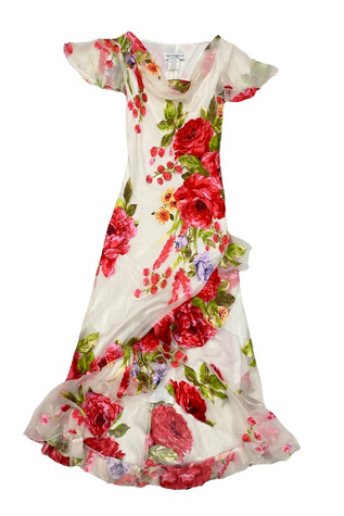 vintage 90s Arianna rose floral dress size 4P
