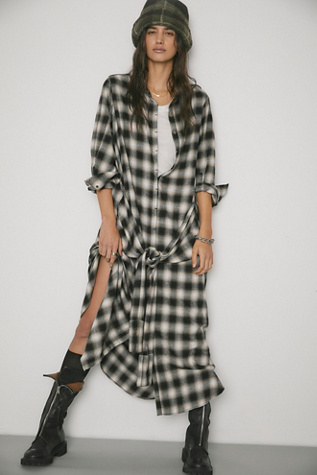 plaid tie dress