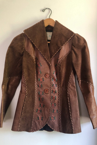 1970's CHAR Hand Painted Leather Jacket Selected by Cherry | Free