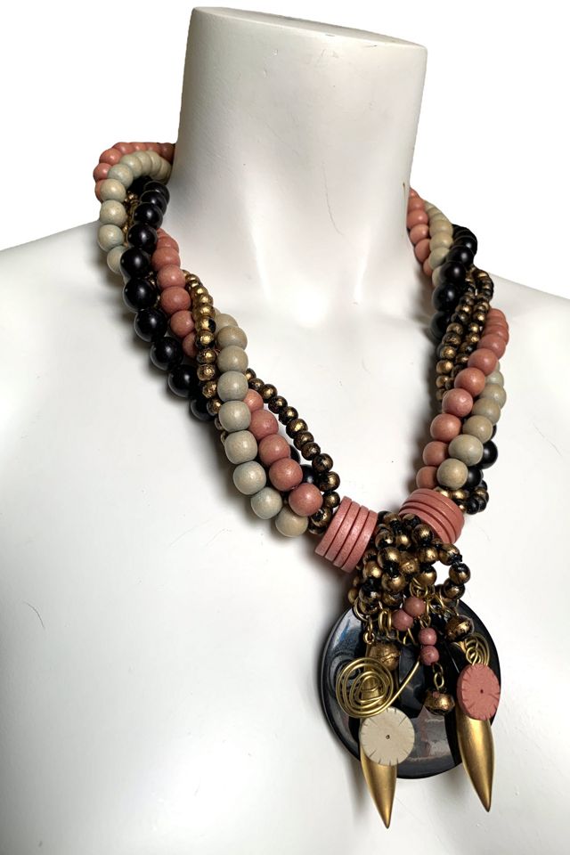 Vintage 1980s Art to Wear Statement Necklace Selected by SharpLilTeeth #3