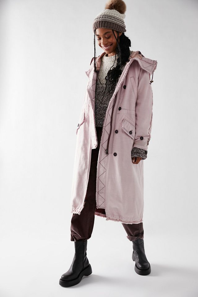 Free people pink coat best sale