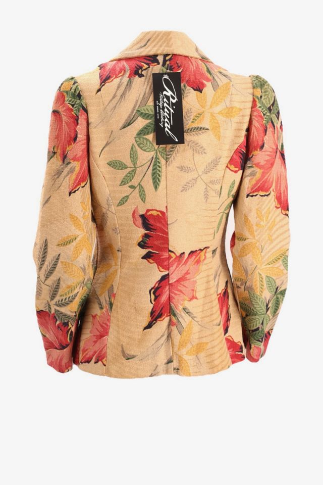 1970s Bark Cloth Tailored Jacket Selected By Ritual Vintage #1