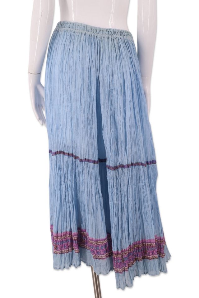 1970s Gauzy Crinkle Cotton Skirt Selected By Ritual Vintage #1