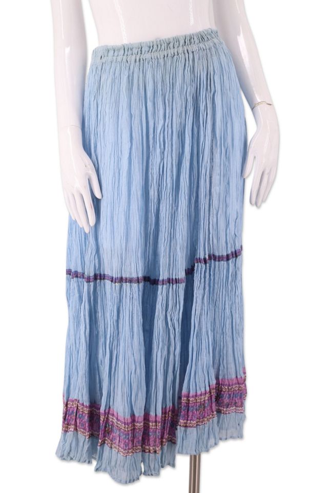 1970s Gauzy Crinkle Cotton Skirt Selected By Ritual Vintage #2