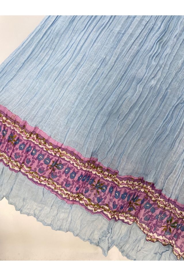 1970s Gauzy Crinkle Cotton Skirt Selected By Ritual Vintage #3