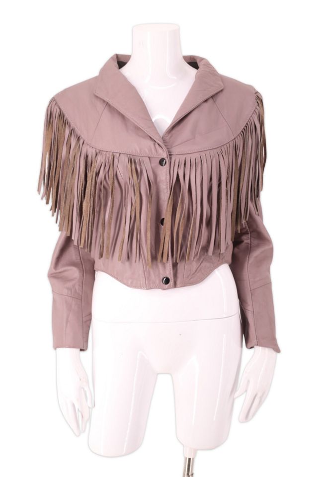 1980s Leather Western Fringe Jacket Selected By Ritual Vintage