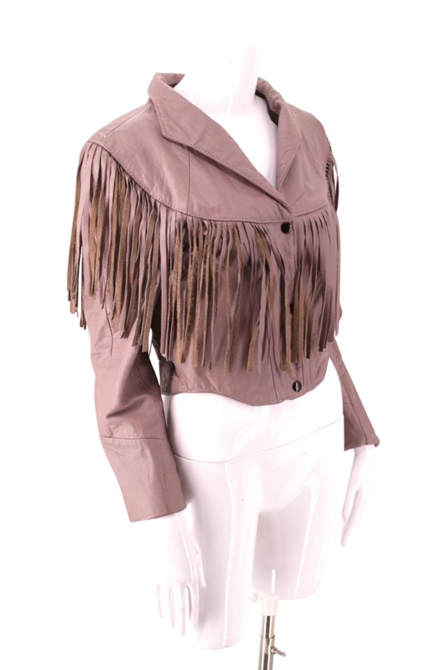 1980s Leather Western Fringe Jacket Selected By Ritual Vintage