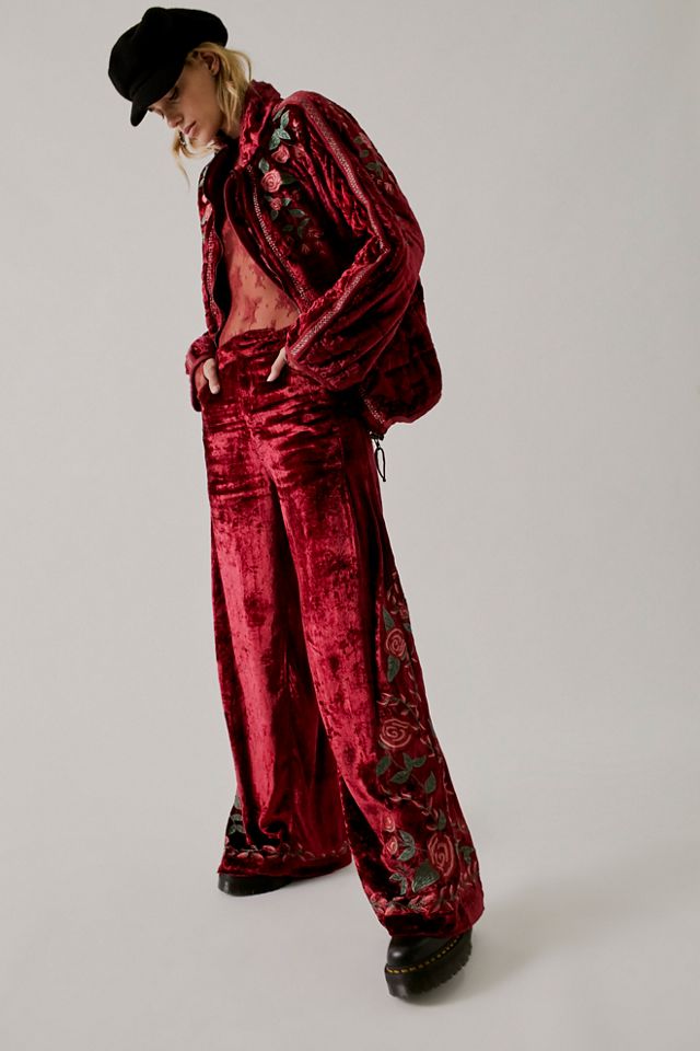 Anna Sui Velvet Flare Pants  Anthropologie Japan - Women's Clothing,  Accessories & Home